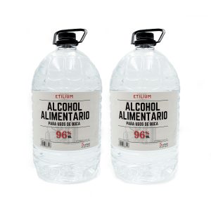 Dos garrafas de alcohol alimentario de 5 litros cada una, disponibles en la tienda online alcoholalimentario.com para su compra